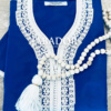 gandoura bleu tarz blanc