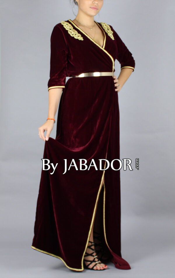 caftan-velvet Bordeaux