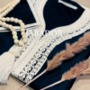 gandoura noire broderie blanche