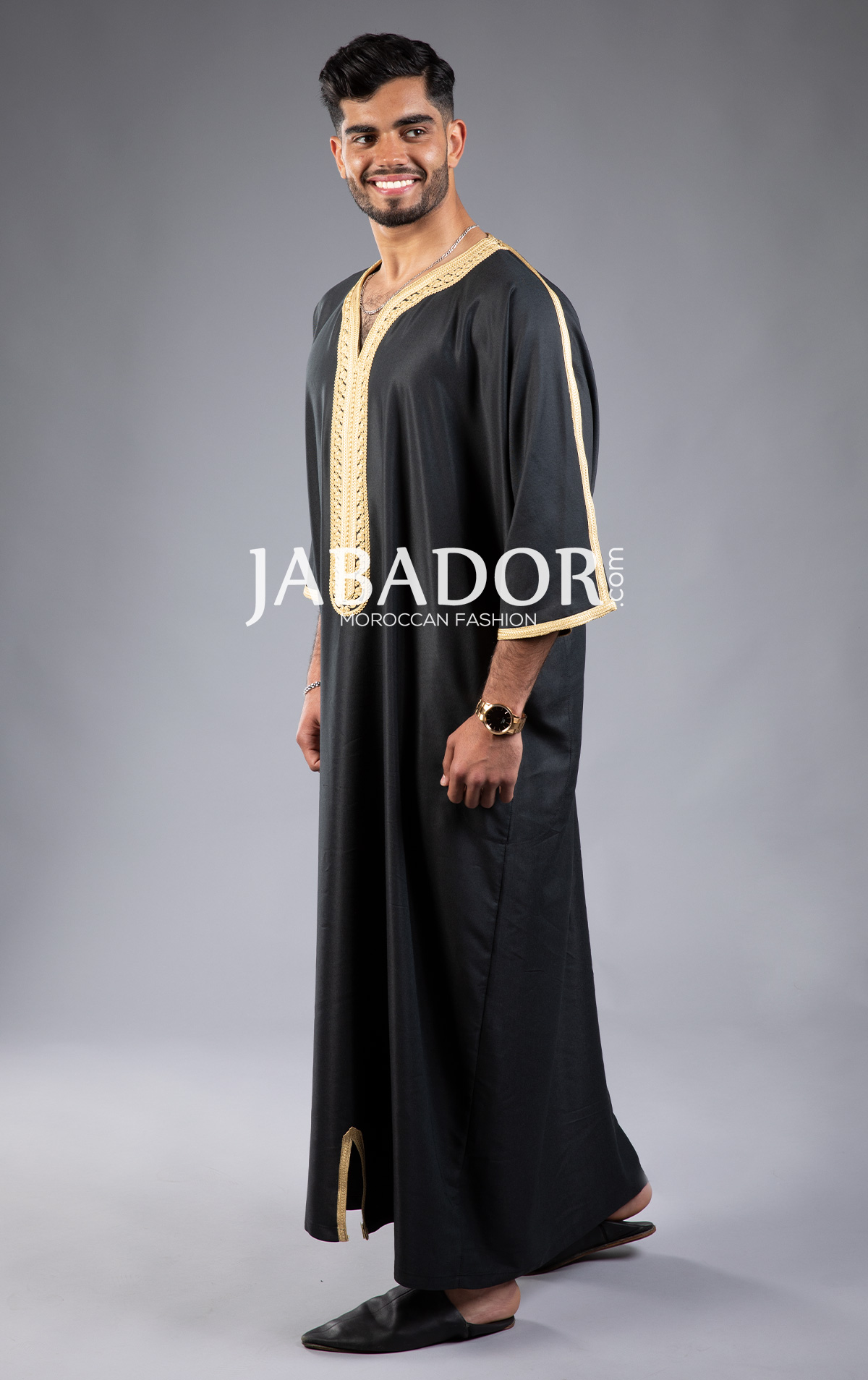 Leer Zuidelijk ik heb het gevonden Zwarte Marokkaanse Kandora door Jabador.com