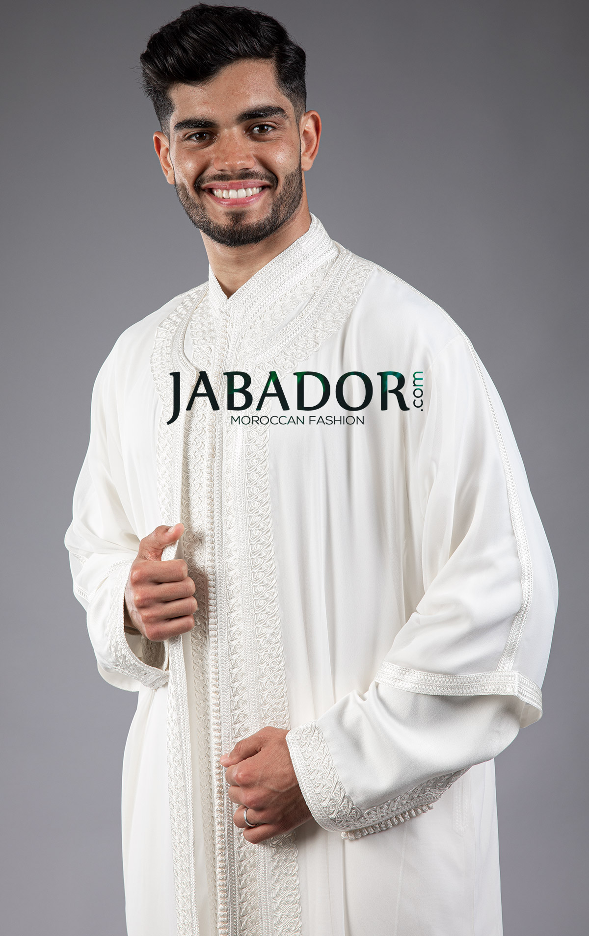 Smerig Gemakkelijk iets Kaftan Heren Witte voor Marokkaans bruiloft door Jabador.com