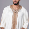 gandoura blanc et bronze