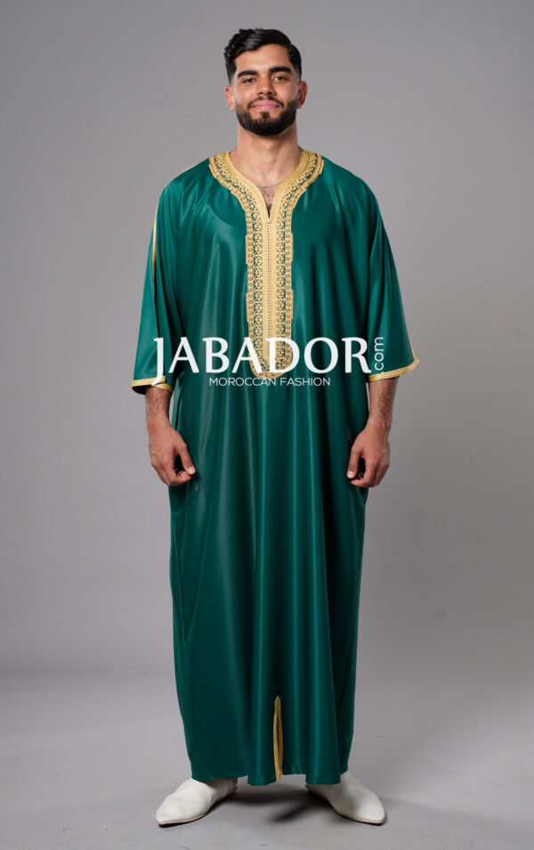 gandoura verde y oro