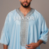 blue and gray moroccan thobe
