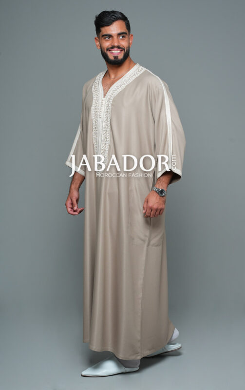 brown and beige gandoura